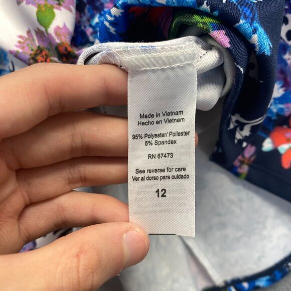 Zarr Collection Ladies Beautiful Multicolor Floral Sleeveless Dress,Size 12,Zipp - Picture 8 of 10